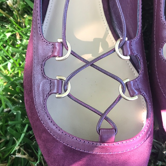 Maroon Michael Kors pointed strap flats W 9.5 - Picture 3 of 9